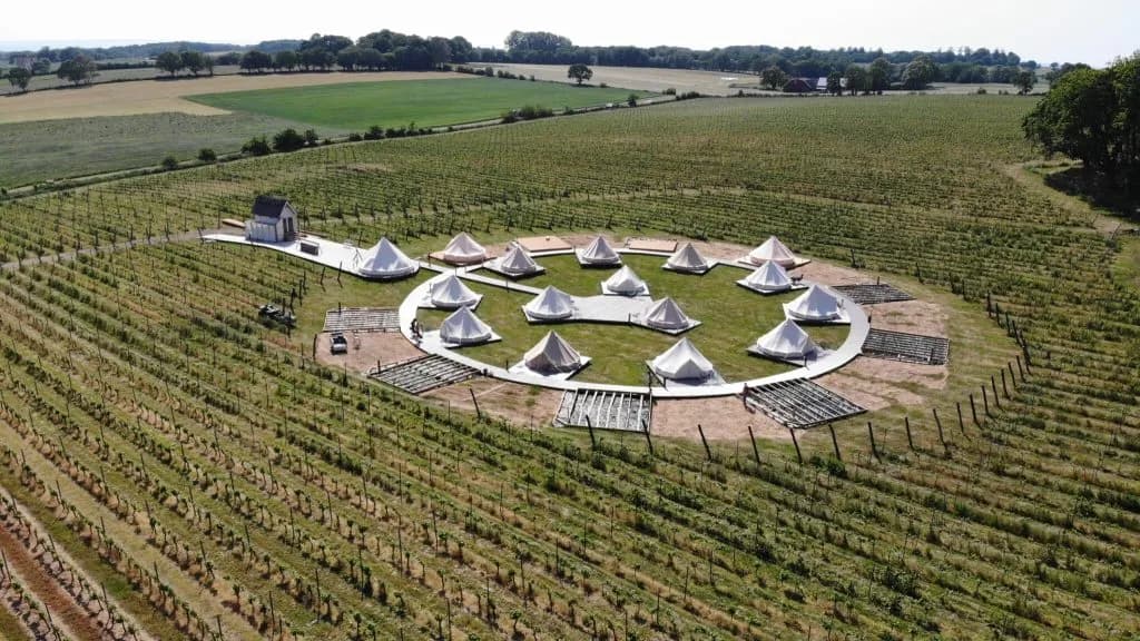 Glamping på Arilds Vingård
